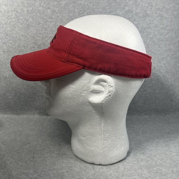 Nike Pro Classics Red Sun Visor Cap Golf Unisex Adult Strap Back Adjustable Logo - Picture 4 of 13